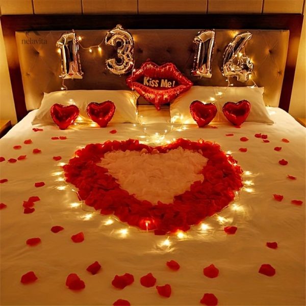 100 pétales de roses en tissu pour événements festifs