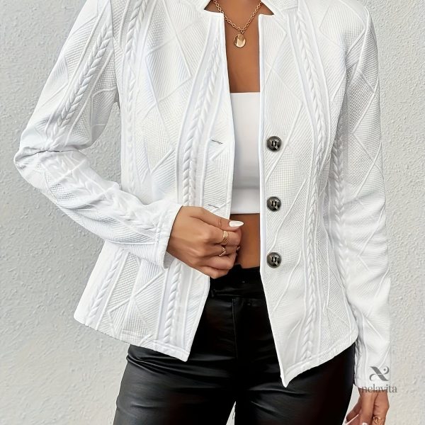 Blazer texturé offrant une allure chic et professionnelle