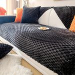 Housse de canapé en velours coloré
