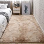 Tapis coloré moelleux au style tie-dye contemporain