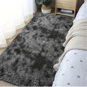 Tapis effet tie-dye doux et antidérapant