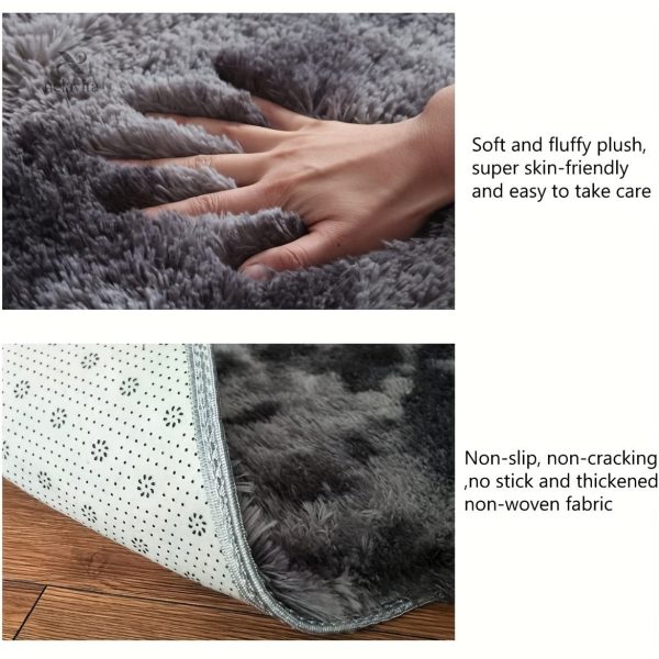 Tapis moderne antidérapant au design tie-dye