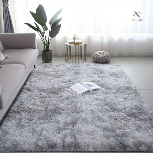 Tapis moelleux tie-dye, idéal pour les espaces de vie