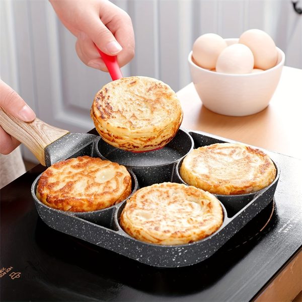 4-hole-non-stick-frying-pan-made-of-maifan-stone-1 Poêle anti-adhésive à 4 compartiments pour cuisiner facilement