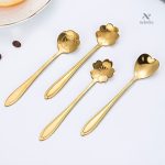 Cuillères en inox avec design floral unique
