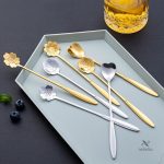 Ustensiles de dessert en inox élégant