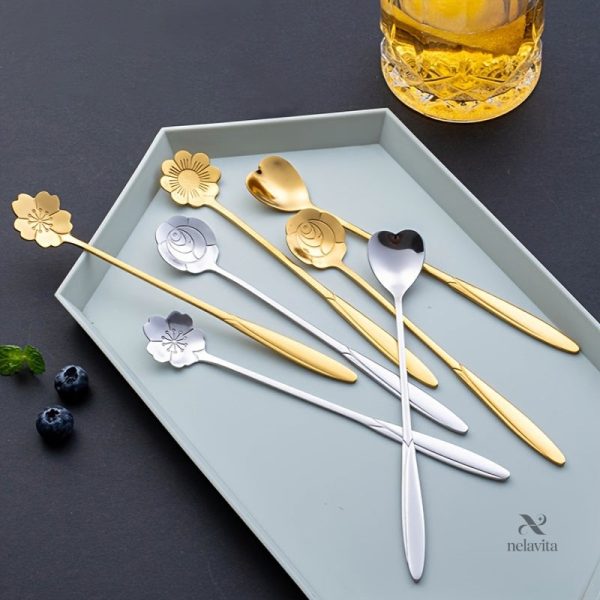 Ustensiles de dessert en inox élégant