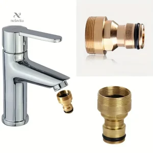 Adaptateur de Robinet en Laiton pour Tuyau d’Arrosage