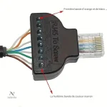 Adaptateur RJ45 vers Bornier à Vis pour connexion réseau