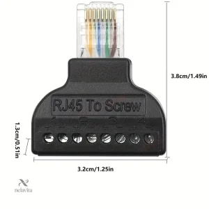Adaptateur réseau RJ45 vers bornier à vis pratique