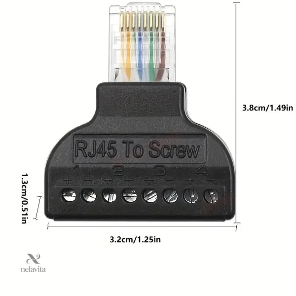 Adaptateur réseau RJ45 vers bornier à vis pratique