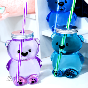 Gobelet Paille Ours pour une boisson colorée