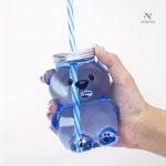 Gobelet en plastique ours avec paille