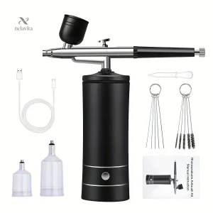 Aérographe Rechargeable sans Fil – Kit Complet de Pulvérisation pour Tatouage