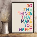 Affiche décorative avec message motivant pour intérieur