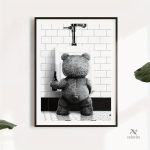 Affiche murale drôle Ted, style contemporain