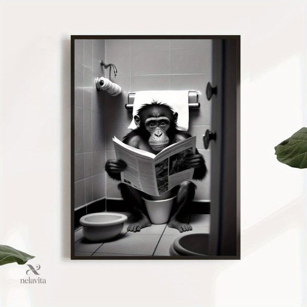Affiche murale drôle de singe, décoration amusante