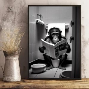 Poster humoristique singe, ajout de fun à votre intérieur