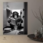 Art mural singe amusant, parfait pour la chambre ou le bureau