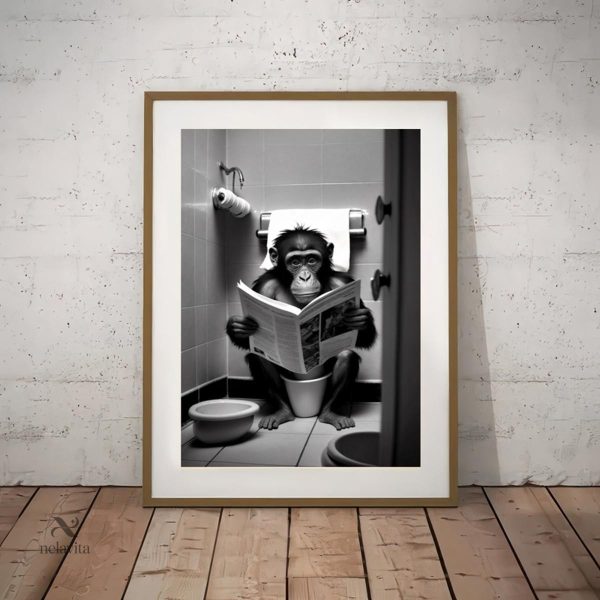 Affiche décorative singe, touche humoristique à petit prix