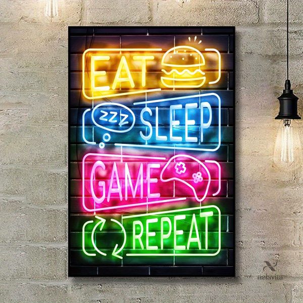 Décoration murale néon pour gamers
