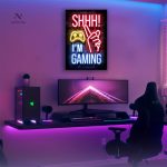 Affiche lumineuse thématique pour les gamers