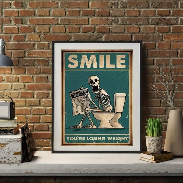 Art mural vintage squelette pour moins de 20€