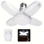 Ampoule LED Plafonnier Pales Repliables 60W Éclairage 360°