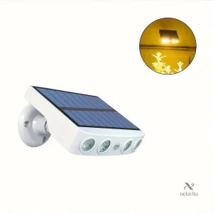 Applique Solaire Extérieure LED – Lampe Murale Étanche avec Détecteur de Mouvement pour Jardin, Terrasse et Entrée
