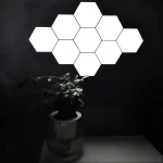 Luminaires hexagonaux LED pour bureau contemporain