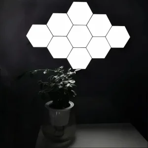 Luminaires hexagonaux LED pour bureau contemporain