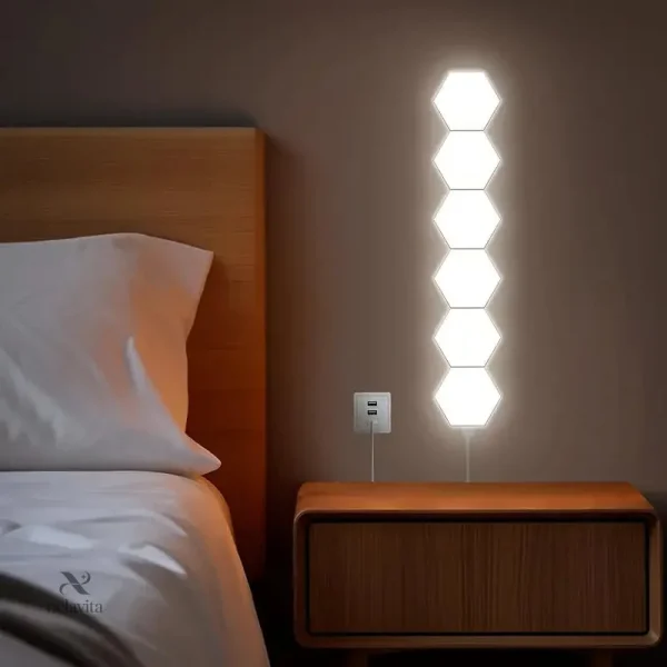 Appliques LED hexagonales pour ambiance stylée