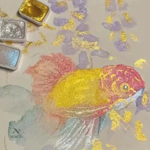Palette Aquarelles Métalliques et Nacrés pour loisirs créatifs