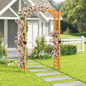 Arche décorative en bois, parfaite pour les plantes grimpantes