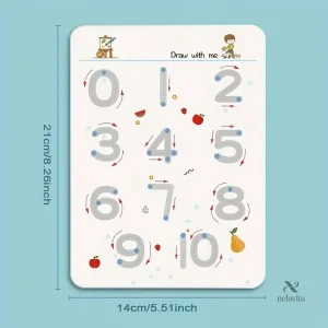 Ardoise d'apprentissage des chiffres pour enfants Montessori