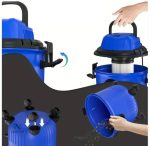 Aspirateur avec tuyau long et roues pivotantes, pratique