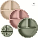 Assiette silicone enfant anti-BPA avec ventouses