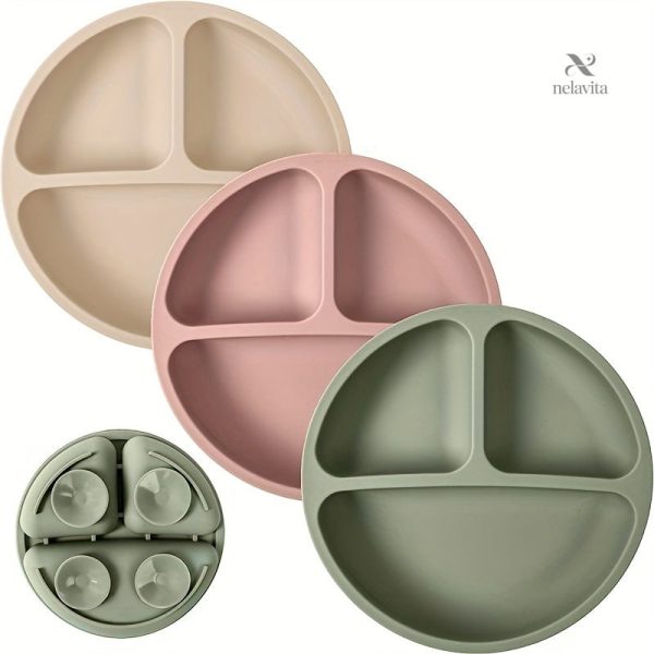 Assiette silicone enfant anti-BPA avec ventouses