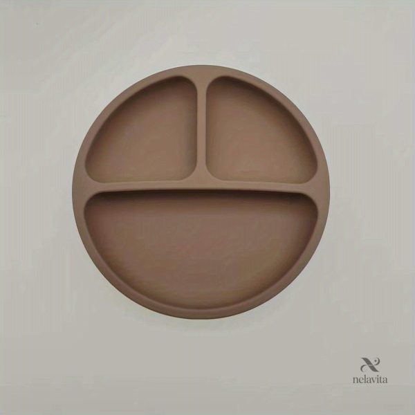 Assiette silicone enfant, ventouses pour stabilité