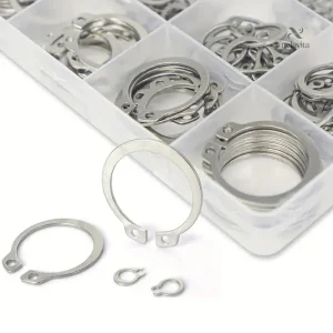 Assortiment de circlips en acier inoxydable pour applications industrielles