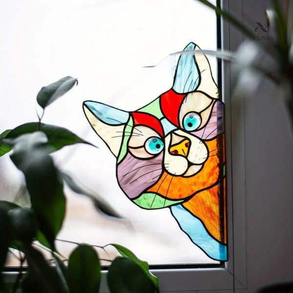 Autocollant original pour fenêtres avec chat