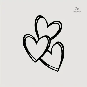 Autocollant Voiture Cœurs Blancs – Sticker Décoratif Amour et Style Romantique