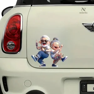 Décoration de voiture avec personnages humoristiques