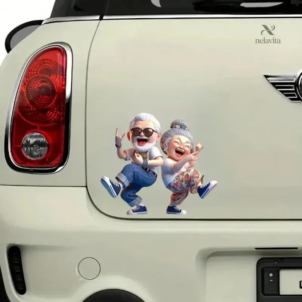 Décoration de voiture avec personnages humoristiques