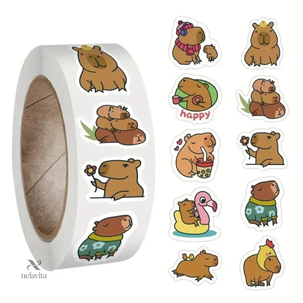 Autocollants Kawaii Capybara pour ordinateur et tablette
