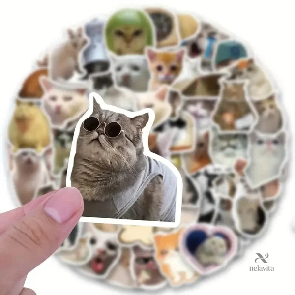 Autocollants Chats Amusants - Stickers Vinyle Humoristiques