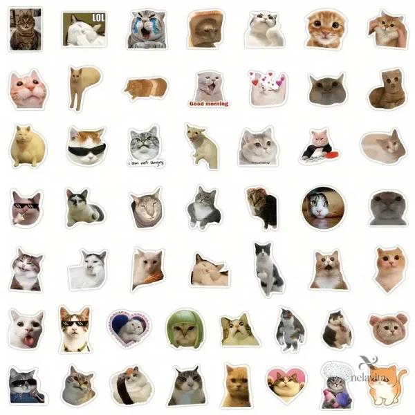Stickers Chats Drôles Idéaux pour Ordinateurs et Accessoires