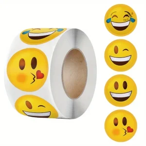 Autocollants Emoji Amusants – Stickers Décoratifs Étanches pour Tasses, Cahiers, Téléphones et Papeterie
