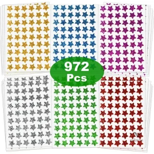 Autocollants Étoiles Récompense Brillantes – Stickers Colorés pour Motivation Enfants et Éducation Positive