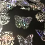 Autocollants holographiques papillon pour ordinateur portable